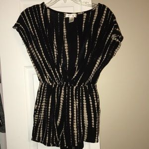 Black and white romper